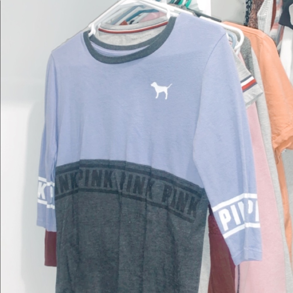 PINK 3/4 sleeve t-shirt